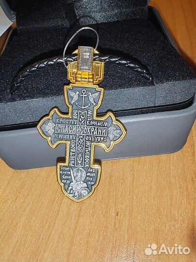 Подвеска серебро мужская(крест)