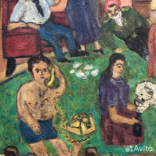 Картина В Гостях, художник Л. Гуд, 1978 год