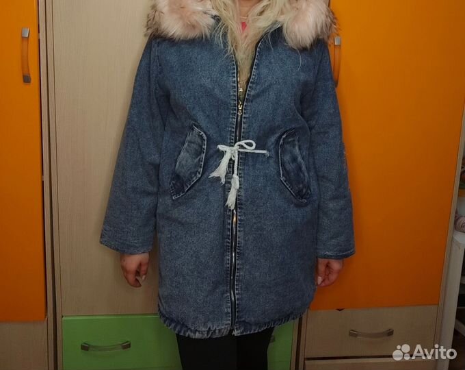 Джинсовая куртка женская xl