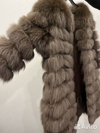 Шуба из песца под соболь
