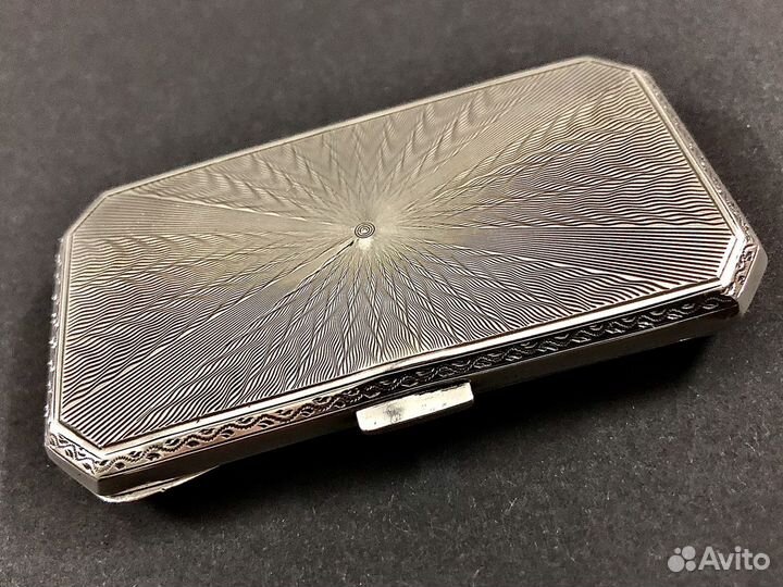 Портсигар антикварный 1925 год серебро