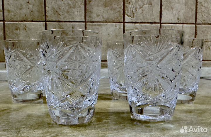 Хрустальные стопки СССР ретро