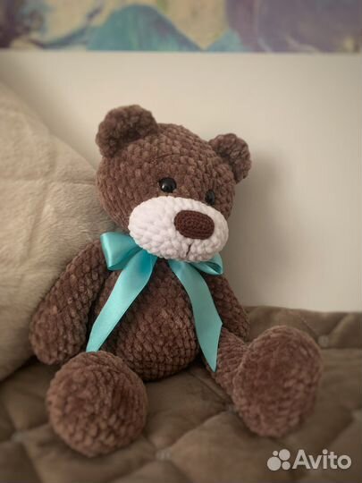 Вязаны мягкие игрушки. Кот Басик и мишка