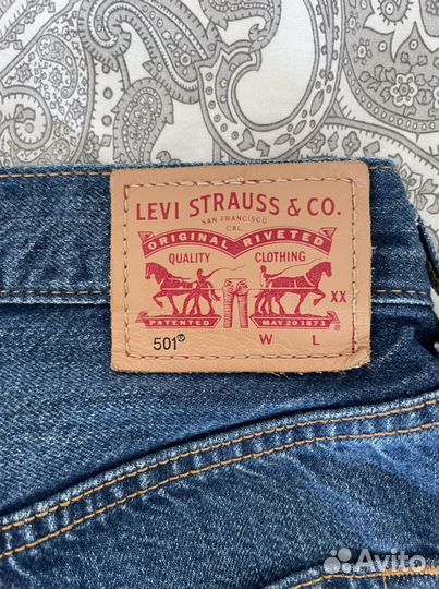 Джинсовые шорты Levis 501 W24