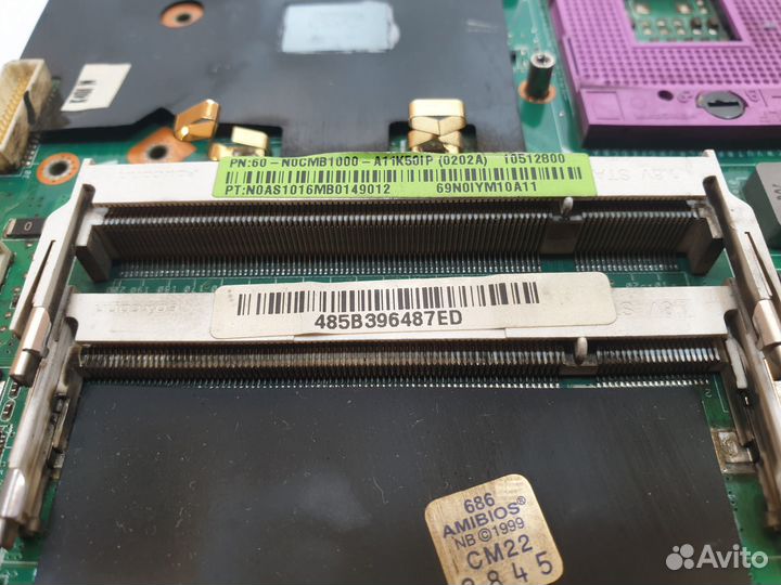 Материнская плата Asus K50, K50IP Intel неисправна