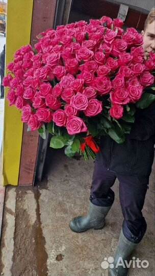 Букет высоких роз