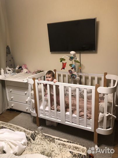 Кровать happy baby mommy с расширением