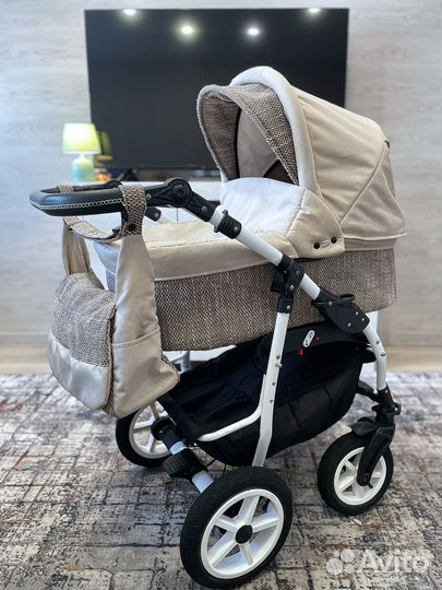 Коляска Retrus 3 в 1 льняная