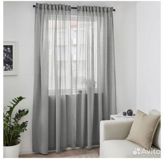 Шторы IKEA серые