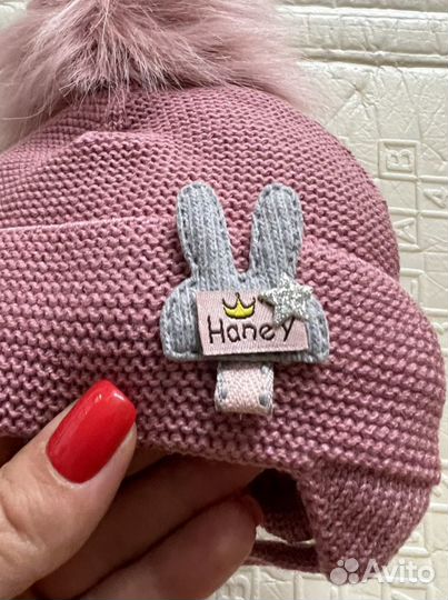 Шапка зимняя новая 0-2 мес