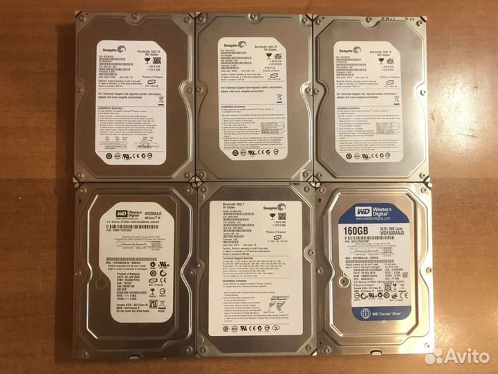 Жесткие диски (80 - 750 Gb) IDE & SATA