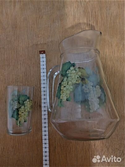 Набор: кувшин и стаканы, стекло