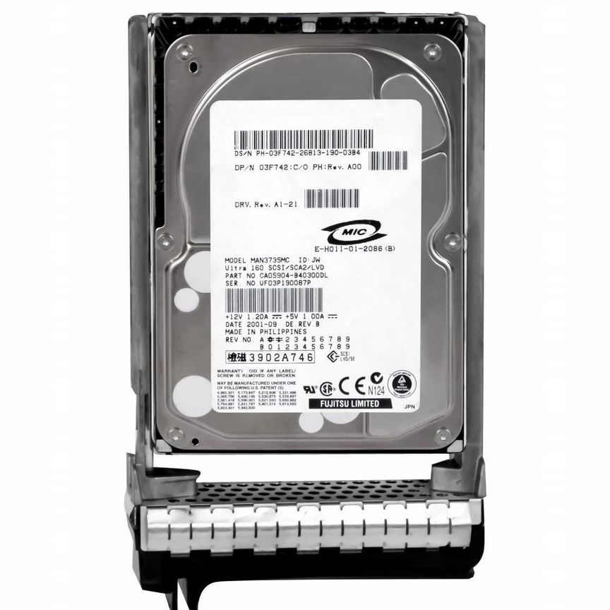 [3F742] Жесткий Диск Dell 73gb U160scsi 3.5" Hdd 3f742