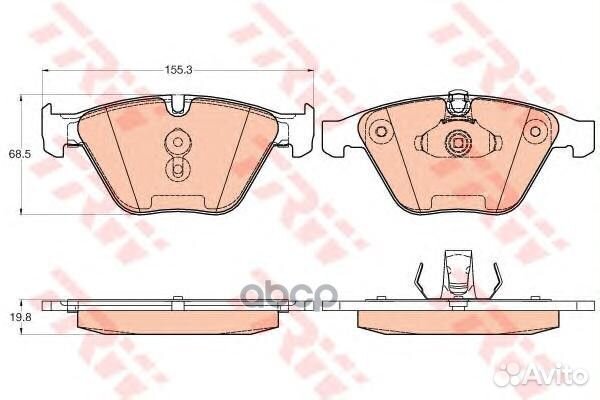 Колодки тормозные дисковые BMW: 1 07, 3 05-11
