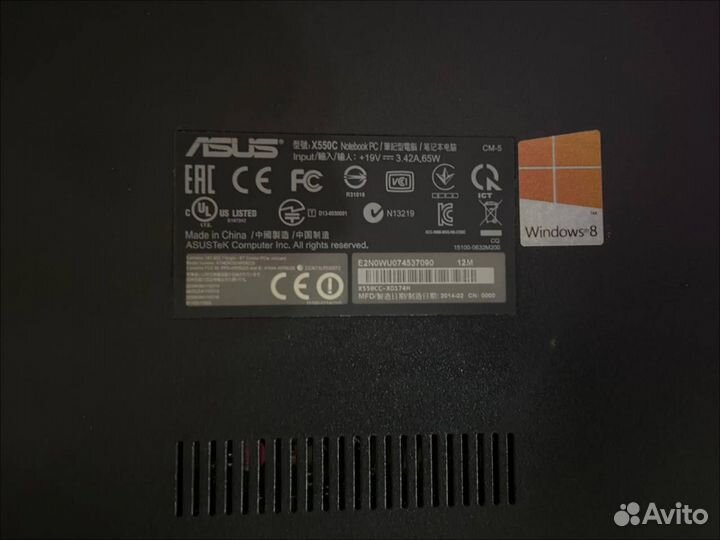 Ноутбук Asus x550c