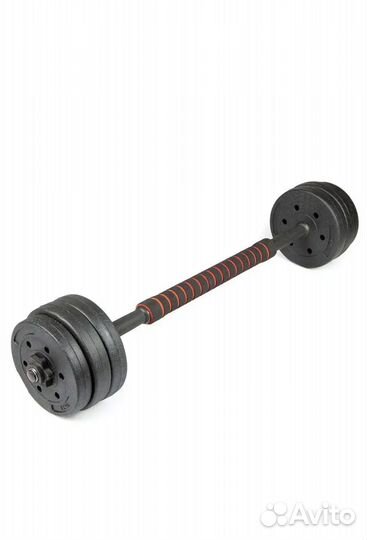 Новые гантели 20 кг. Металлический гриф. Штанга