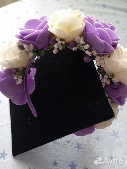 Ободок для волос ручной работы