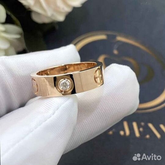 Кольцо Cartier Love, 3 бриллианта 0,13ct