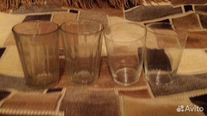Стаканы граненые и тонкие для подстакан