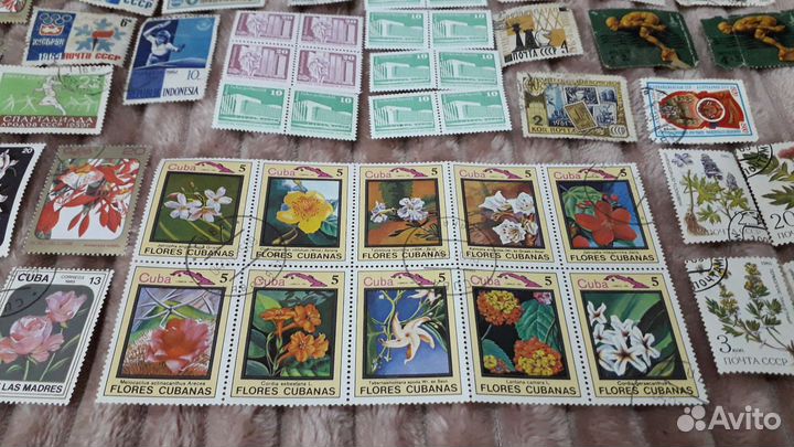Почтовые Марки Почта СССР Цветы Спорт 1959 - 1985