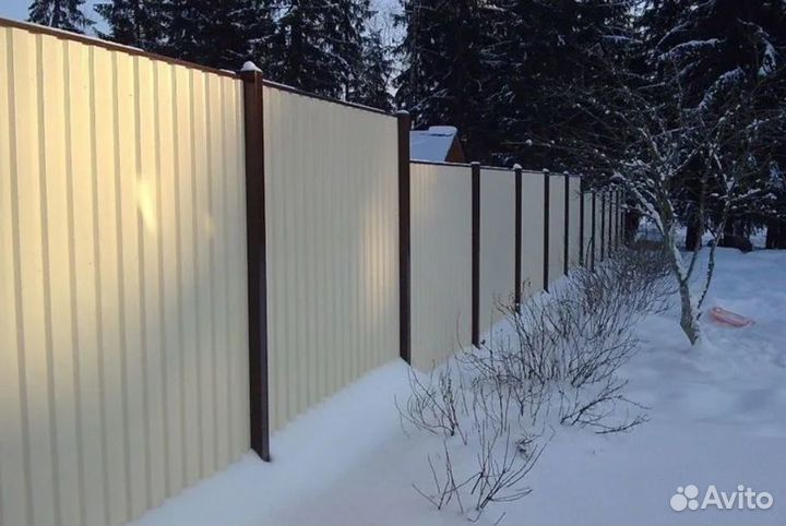 Забор из профлиста качественно быстро