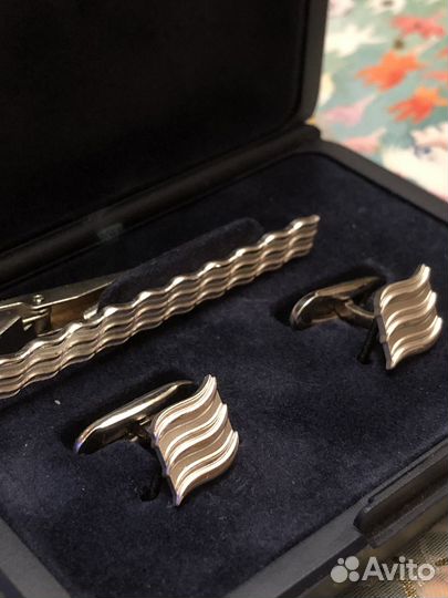 Запонки с зажимом для галстука