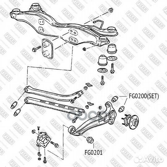 С-б.зад.рычага opel vectra B 96-01 FG0201 fixar