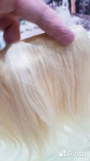 Волосы натуральные на заколках 25см