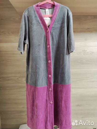Халат велюровый, размер 46