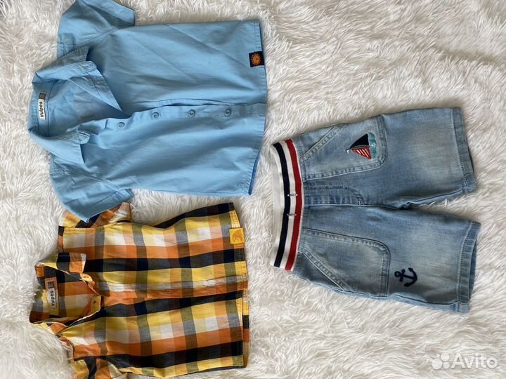 Оубашка и шорты на мальчика 6-12