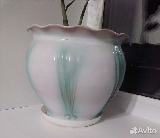 Керамический цветочный горшок