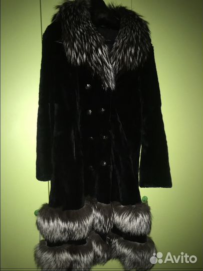 Женская Чернобурка цельная шуба