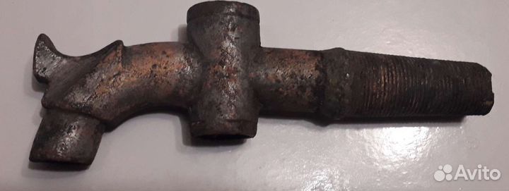 Кран бочковой старинный латунь