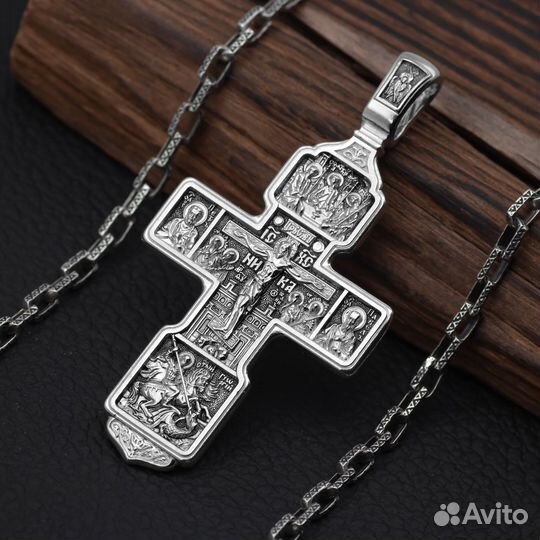 Крест серебро 925