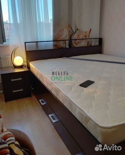 Кровать полуторка 120х200 с ящиками