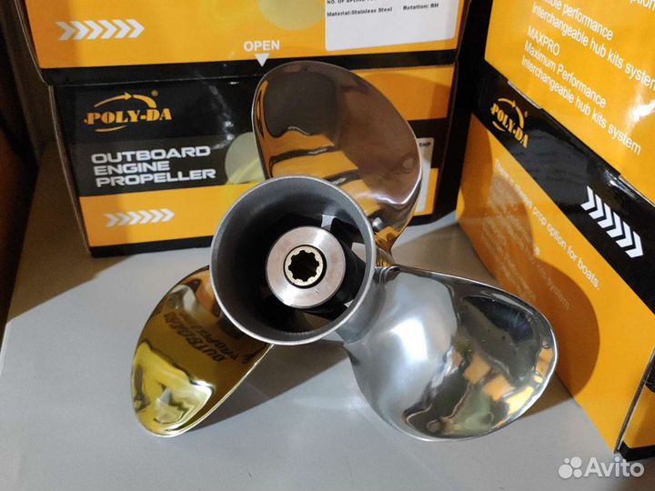 Гребной винт Yamaha 9.9-15; 3х9-1/4х9-J, сталь