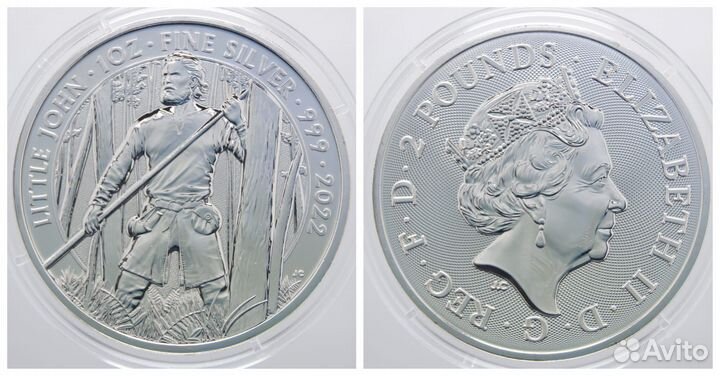 Серебряная монета Мифы и легенды. Маленький Джон