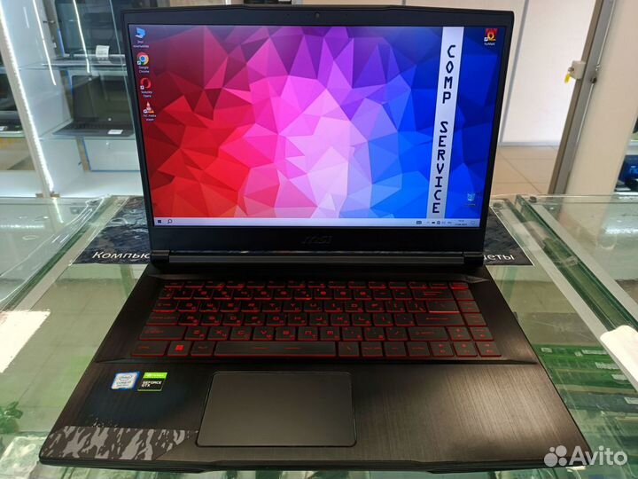 Игровой ноутбук MSi i7 9750 16g SSD+HDD GTX 1650ti