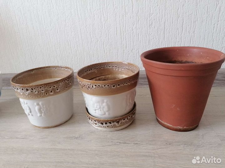 Керамические горшки 3 шт