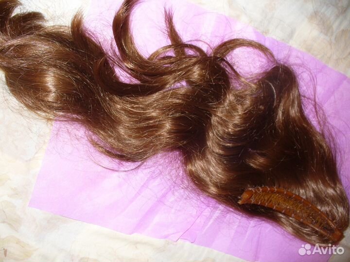 Шиньон-хвост каштанового цвета