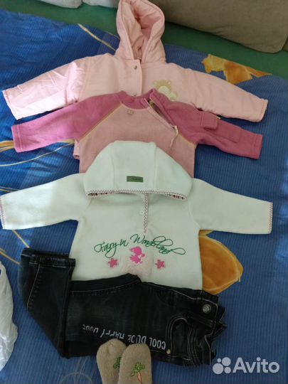 Вещи два пакета для девочки с 0 до года, Торг