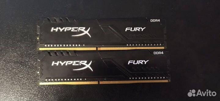 Оперативная память ddr4 16gb (2x8) HyperX Fury