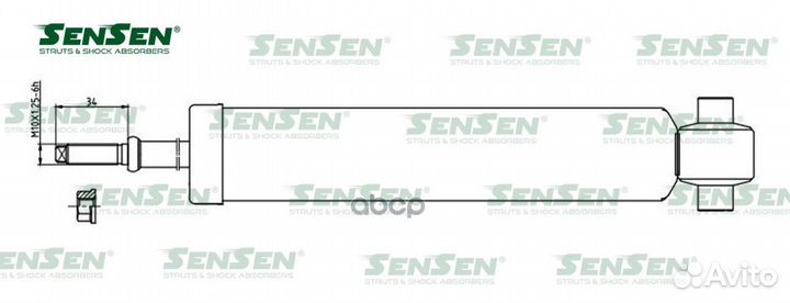 Амортизатор citroen C4/peugeot 307 04/01 - зад