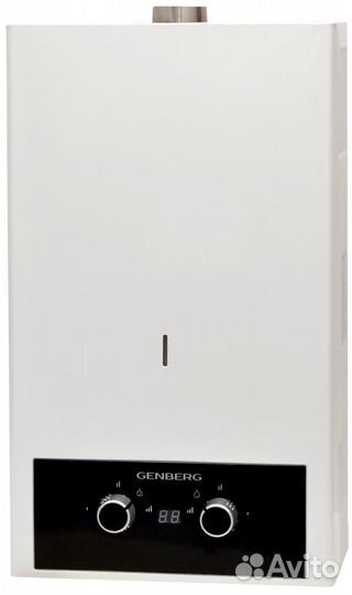 Колонка газовая genberg 410.01 турбо белая