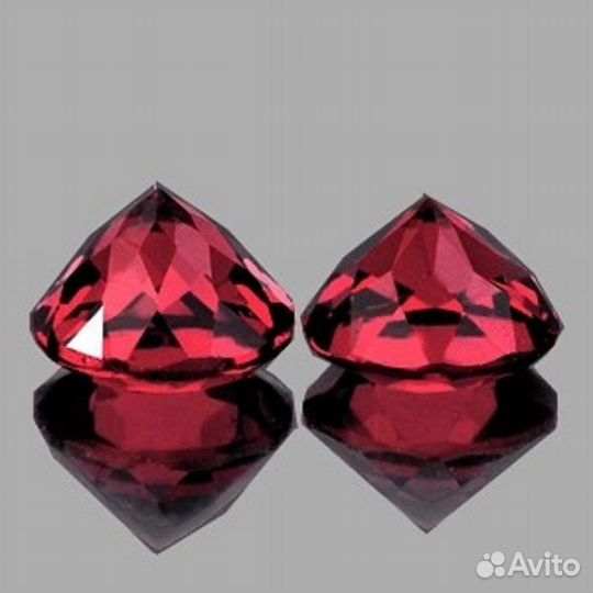 Гранат натуральный 2,43Ct 6мм 2шт VVS Круг