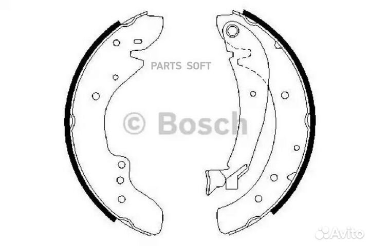 0986487521 Bosch Колодки тормозные барабанные зад