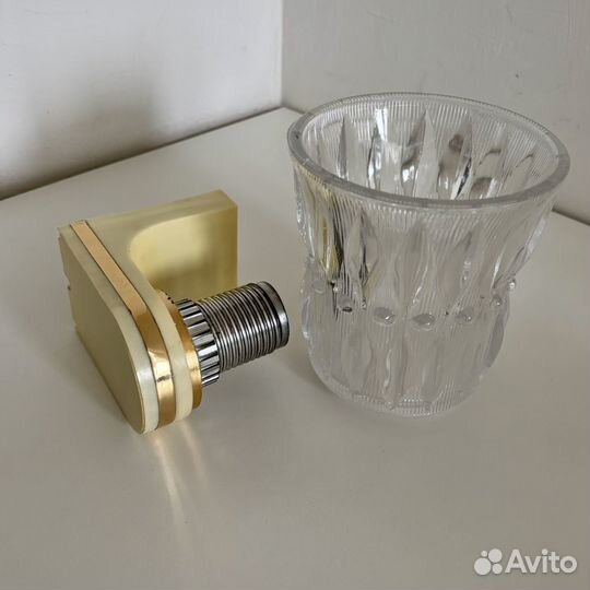 Светильник, бра, винтаж, СССР, хрустальный плафон