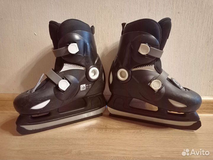 Коньки хоккейные детские раздвижные