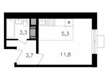 Квартира-студия, 24,1 м², 19/27 эт.