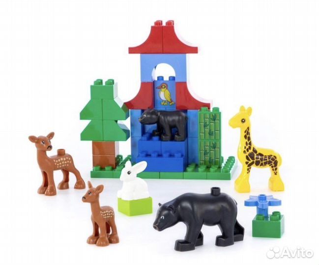 Конструктор полесье зоопарк (аналог duplo)